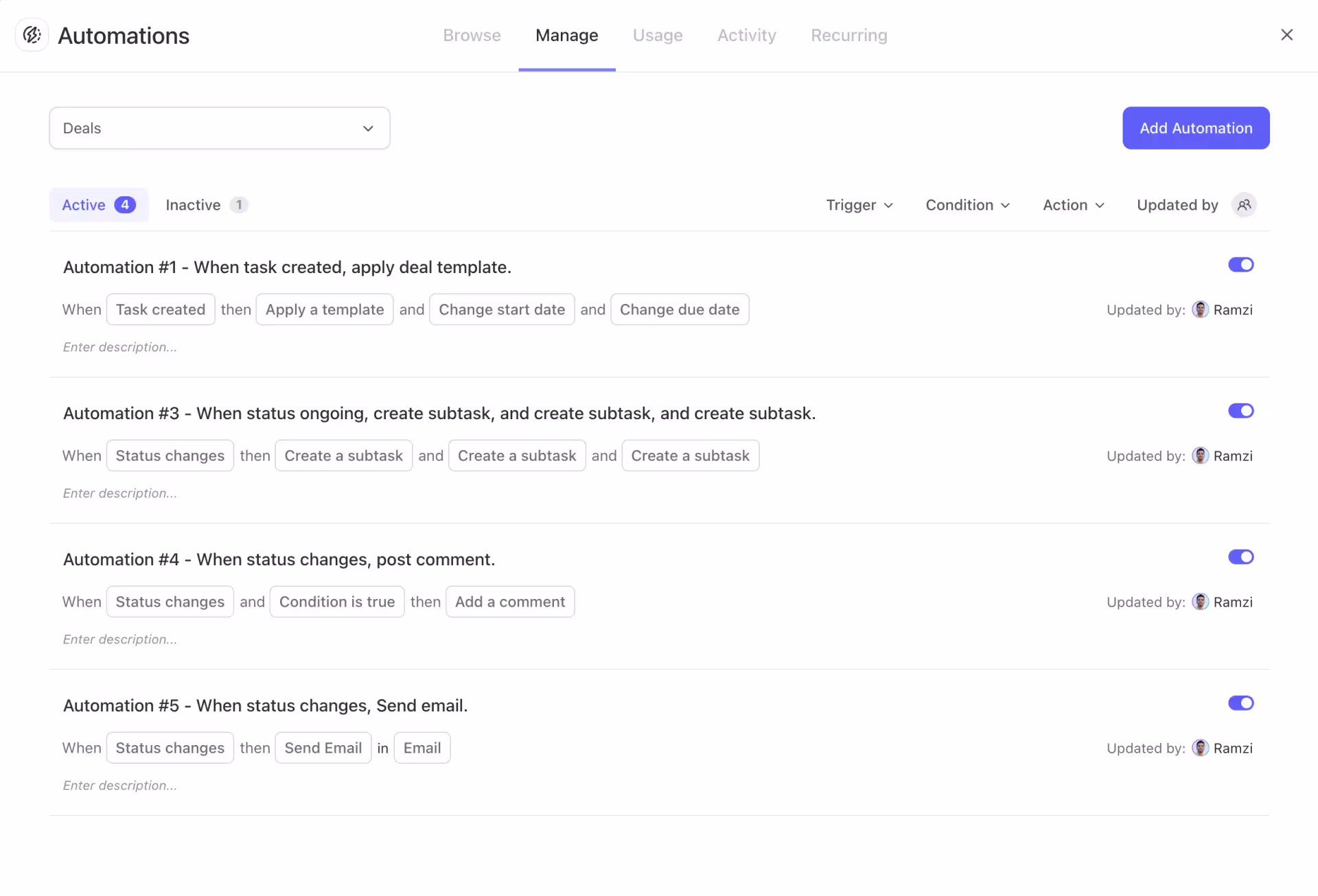 Automations in ClickUp Automations in ClickUp
